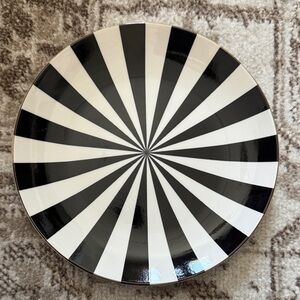 Black and White Striped Plate